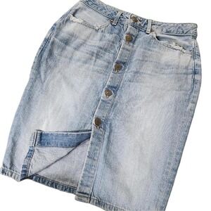 RH Vintage denim button front skirt Japanese brand size XS‎